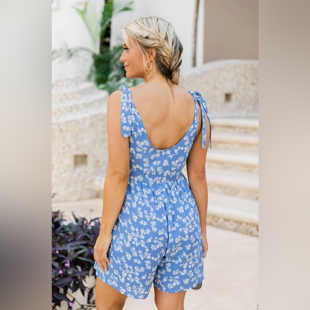 Pink Lily Floral Romper